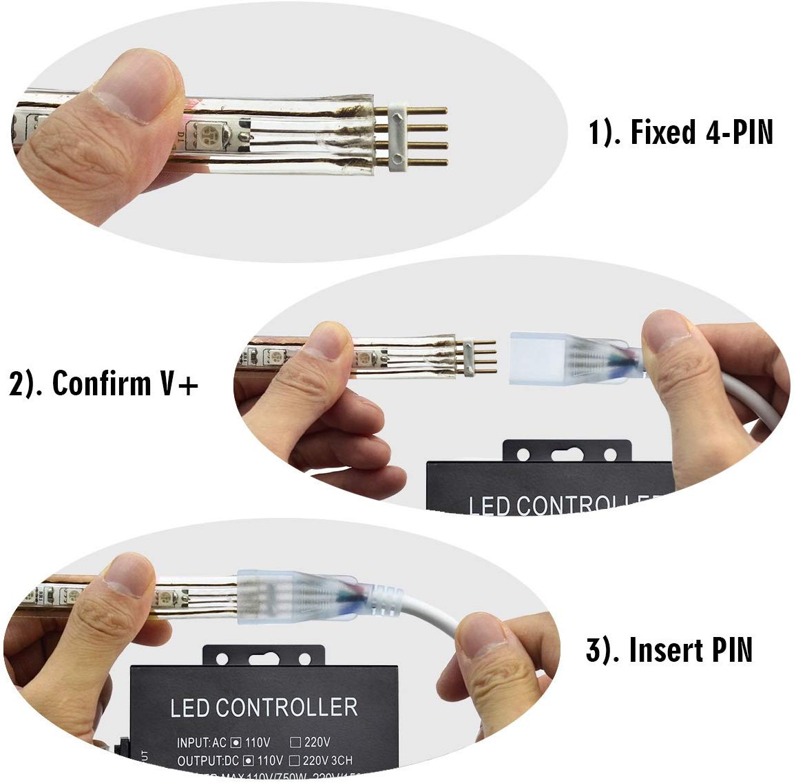 AC110/220V 750/1500W, PWM LED Bluetooth Music Time RGB Wireless IR 24 keys Infrared Remote Controller, For 164 or 328Ft RGB 5050 High Voltage led strip lights AC110/220V 750/1500W, PWM LED Bluetooth Music Time RGB Wireless IR 24 keys Infrared Remote Controller, For 164 or 328Ft RGB 5050 High Voltage led strip lights